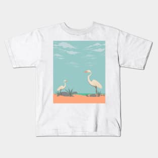 Swan beach Kids T-Shirt